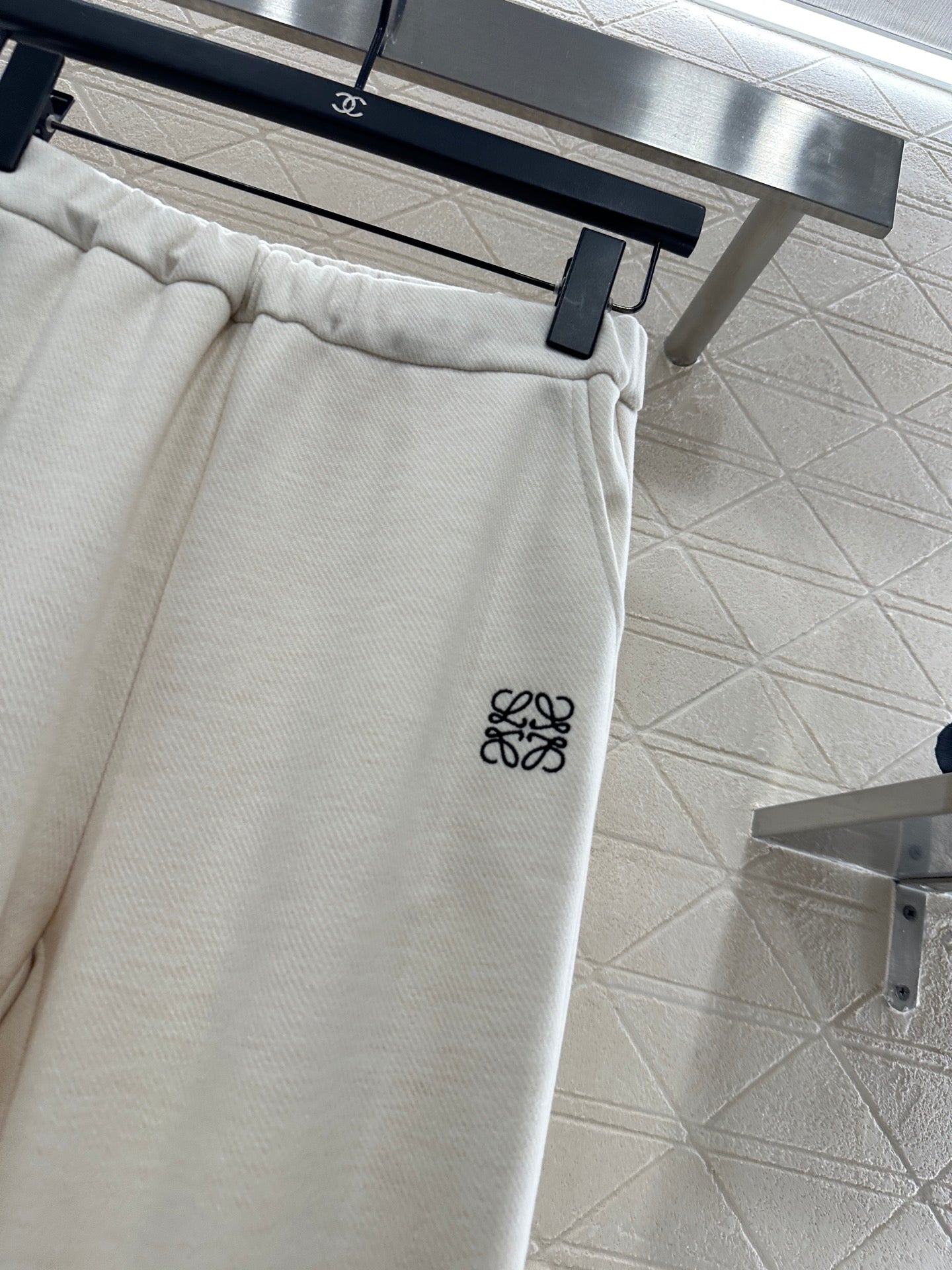 Micro pull drawstring straight leg pants