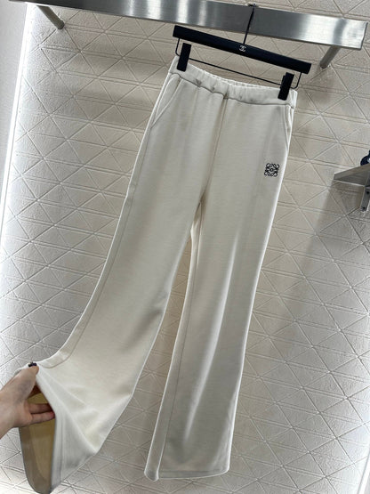 Micro pull drawstring straight leg pants