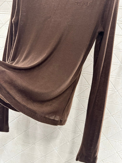 Slim fit letter high neck base shirt