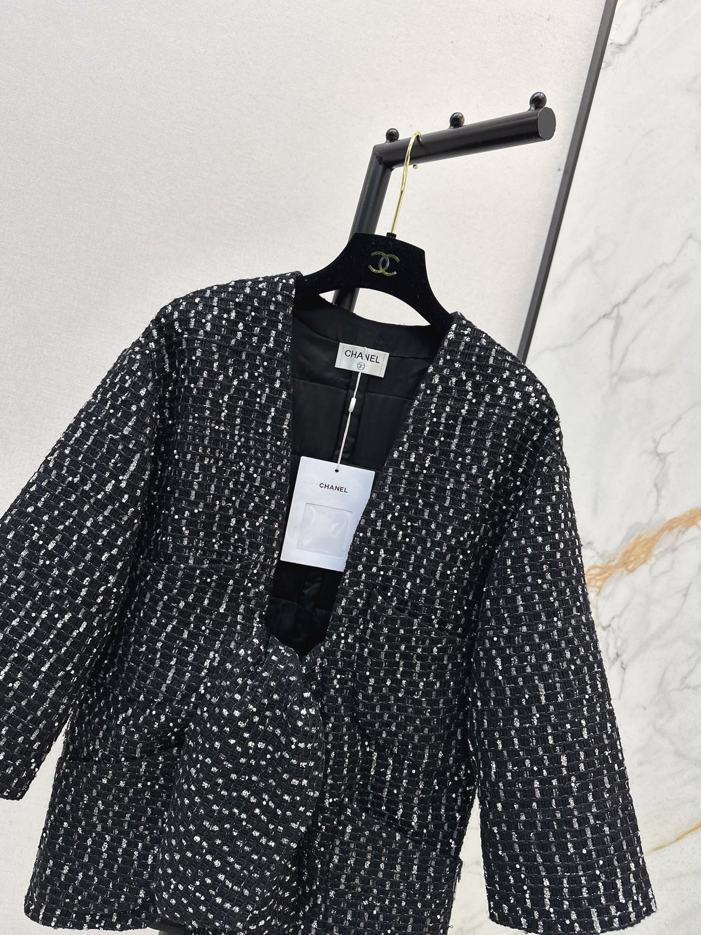 Wind glitter woven strap decorative jacket