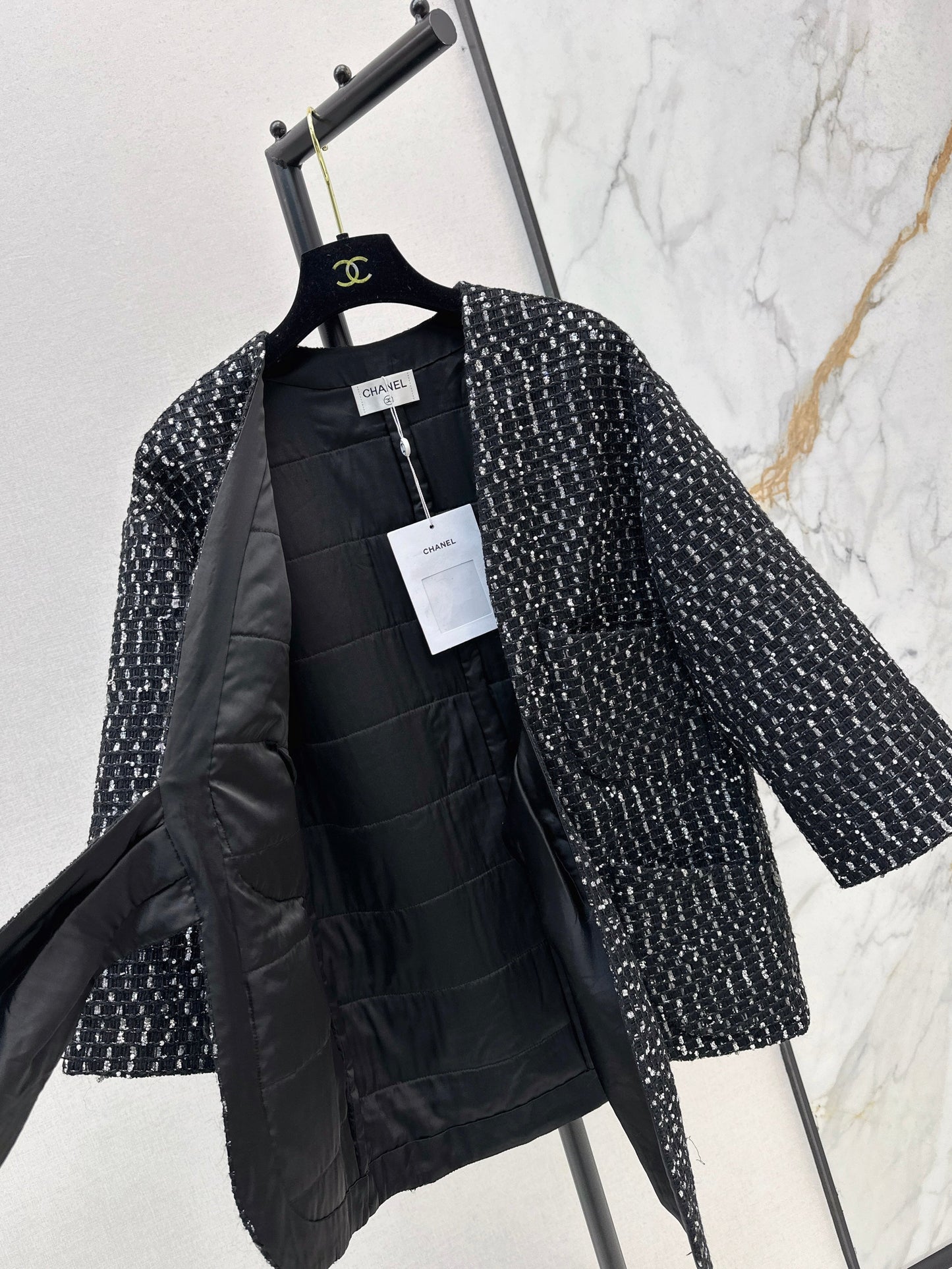 Wind glitter woven strap decorative jacket