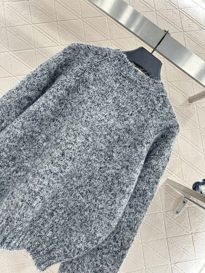 Logo beaded pullover sweater