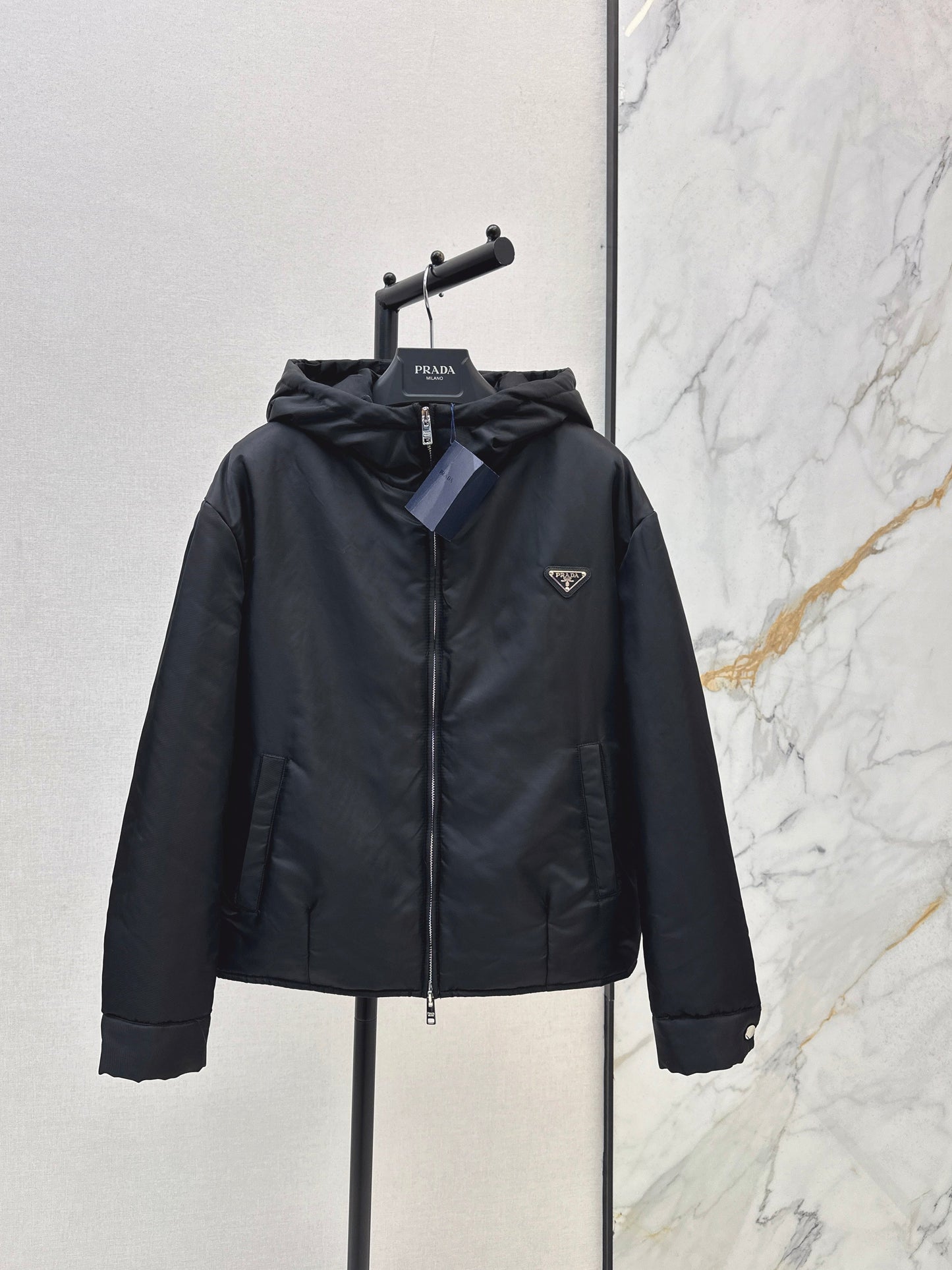 Hooded cotton jacket
