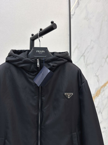 Hooded cotton jacket