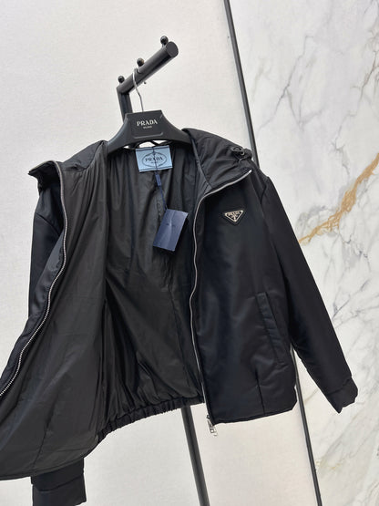 Hooded cotton jacket
