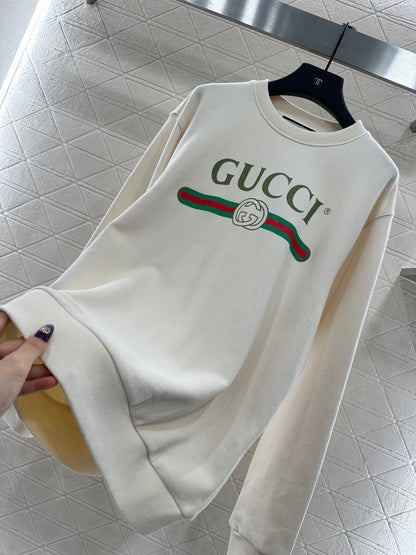 Color blocking letter round neck hoodie