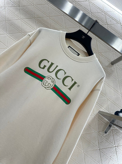 Color blocking letter round neck hoodie