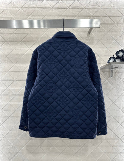 Collar embossed cotton jacket