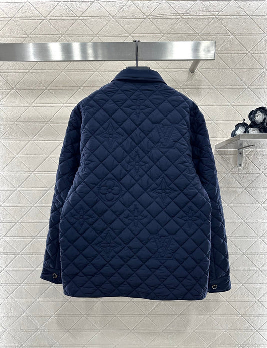 Collar embossed cotton jacket