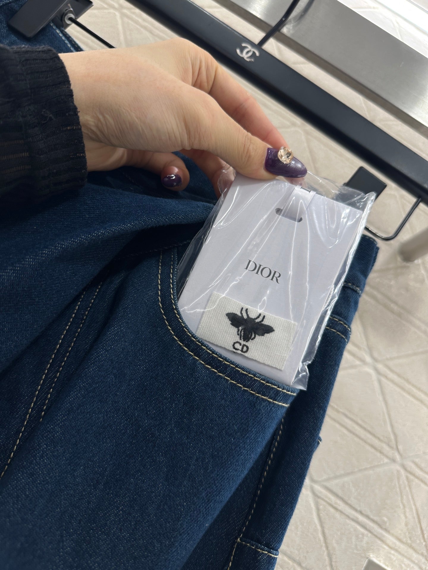 Deconstructing wide leg denim pants