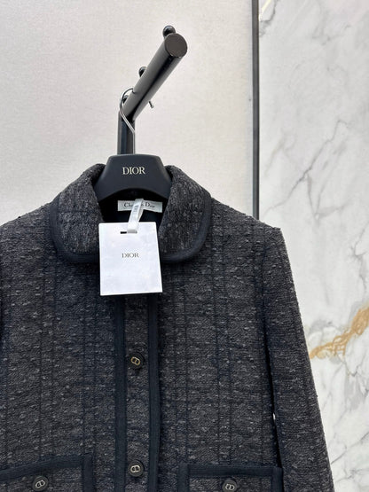 Dai Fei Teng plaid double pocket lapel jacket