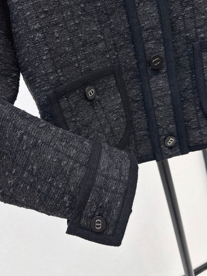 Dai Fei Teng plaid double pocket lapel jacket