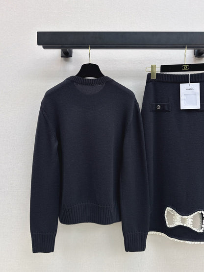 Hollow bow decoration wool set
