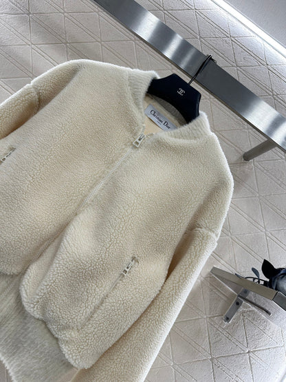 Baseball Thread Teddy Lamb Coat