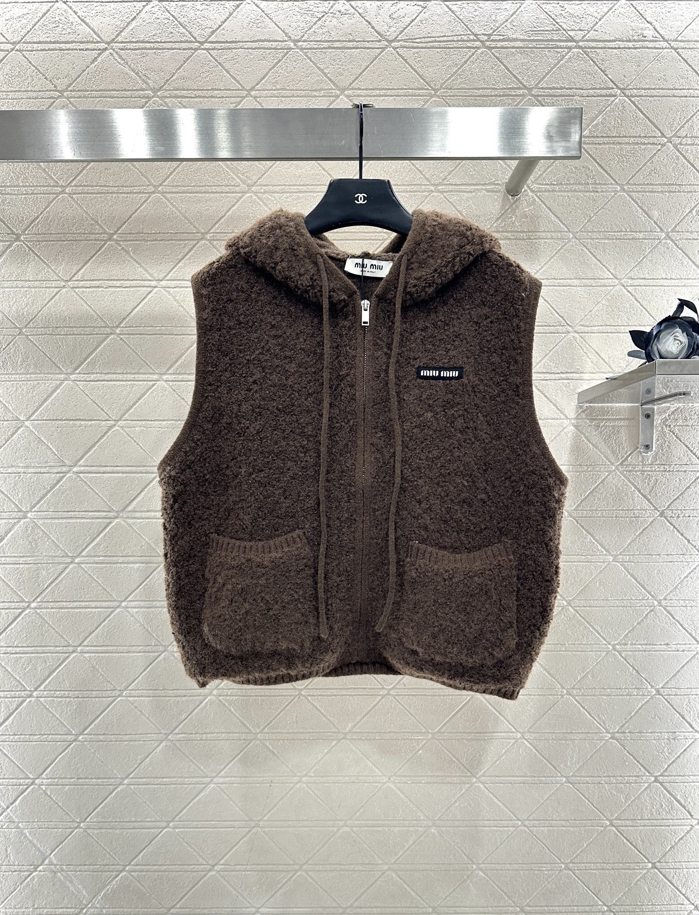 Zipper knitted vest