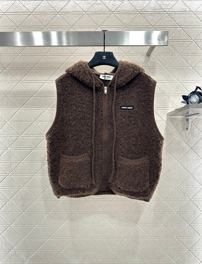Zipper knitted vest