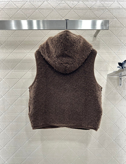 Zipper knitted vest