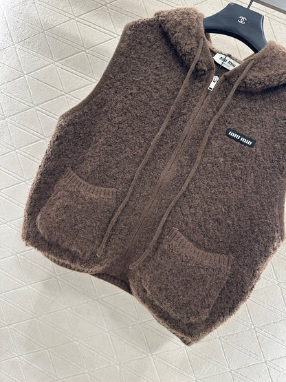 Zipper knitted vest
