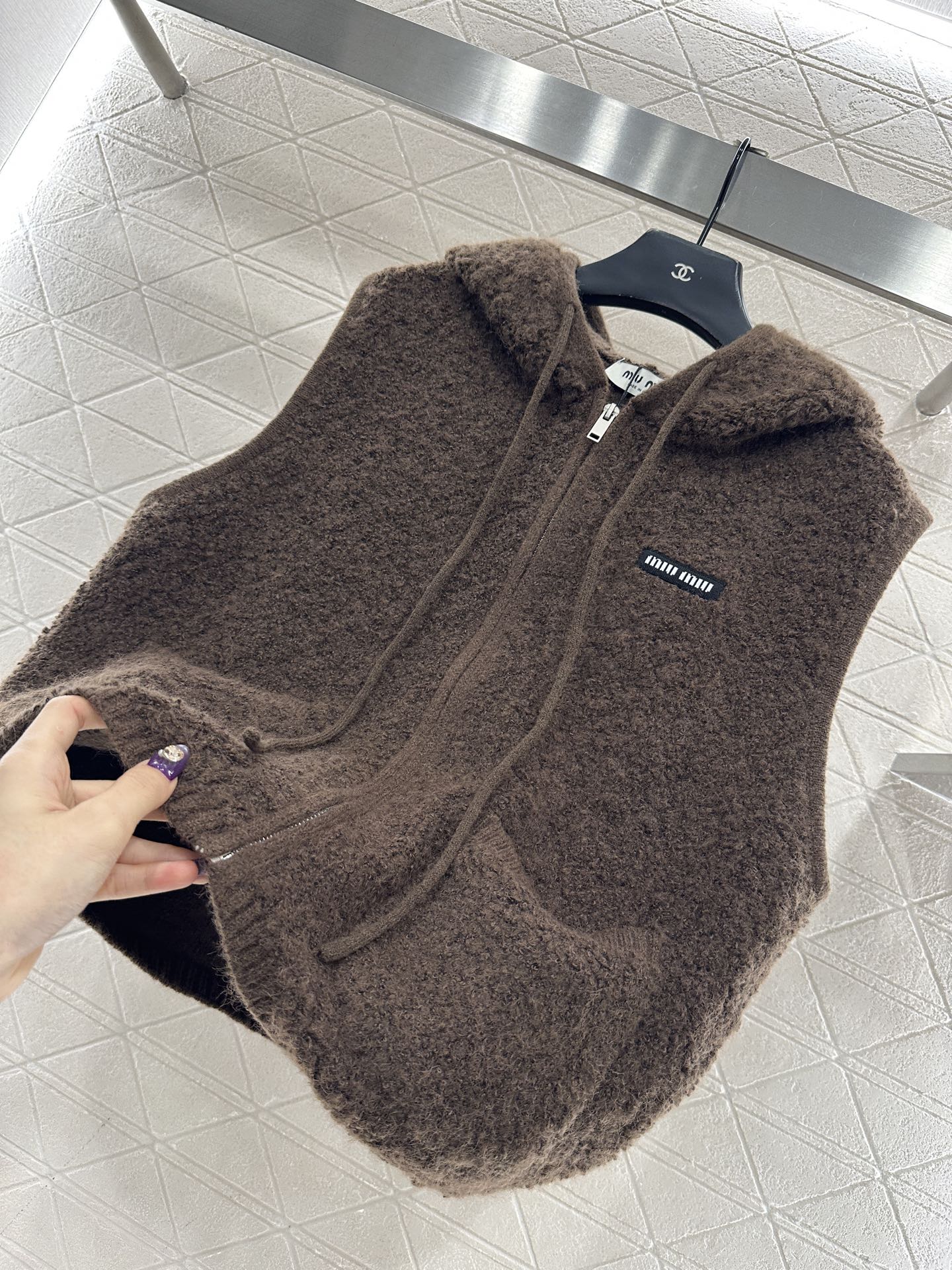 Zipper knitted vest