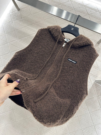 Zipper knitted vest