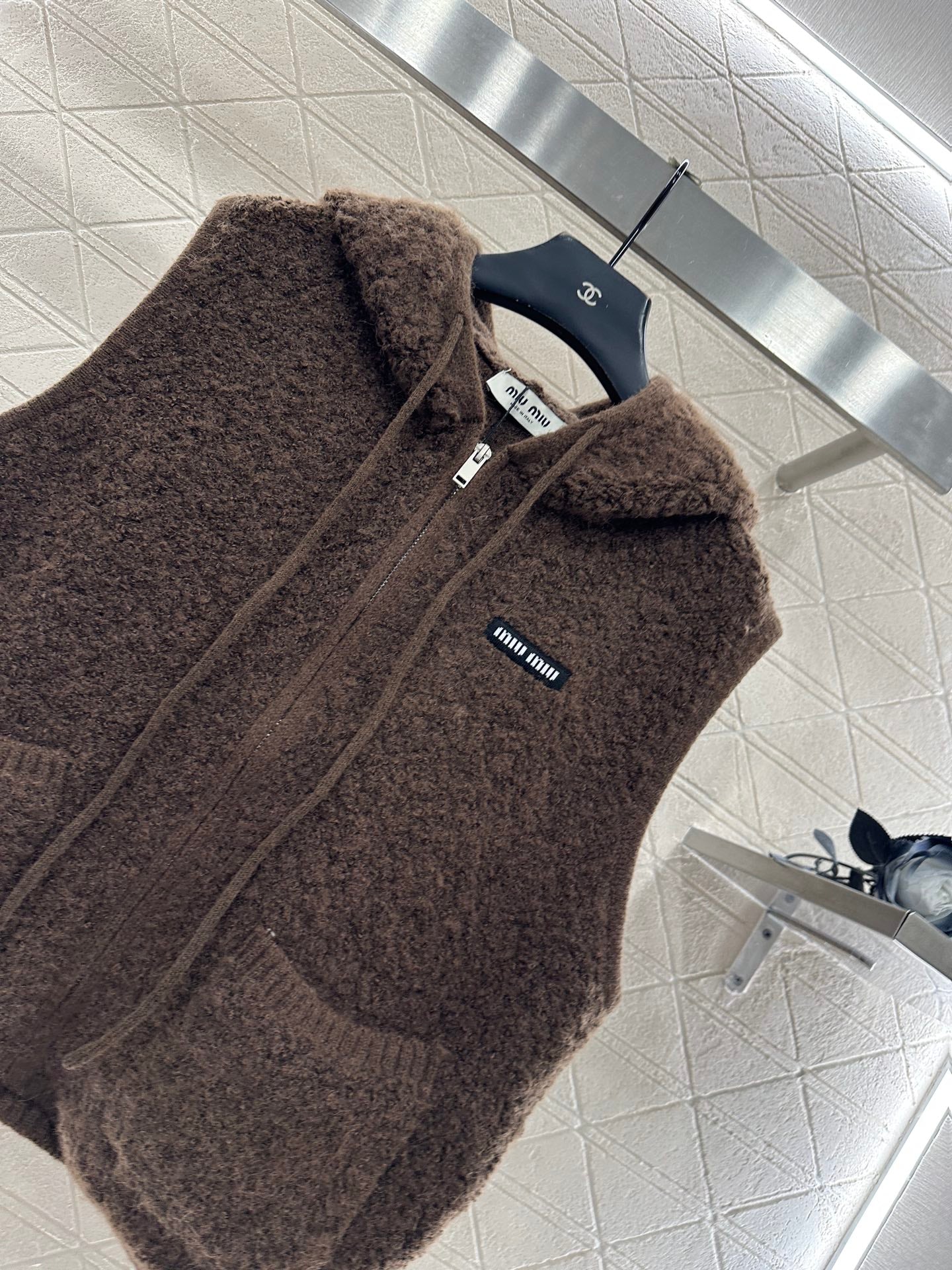 Zipper knitted vest