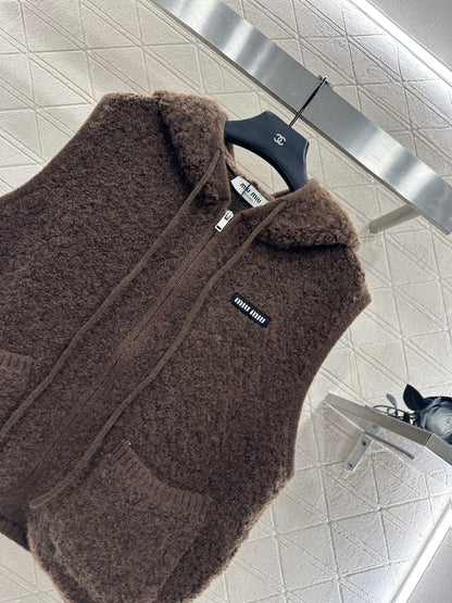 Zipper knitted vest