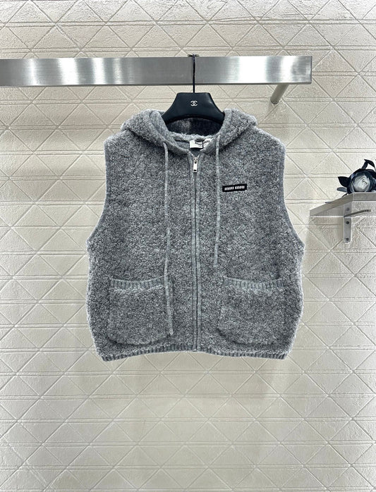 Zipper knitted vest
