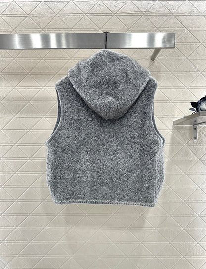 Zipper knitted vest