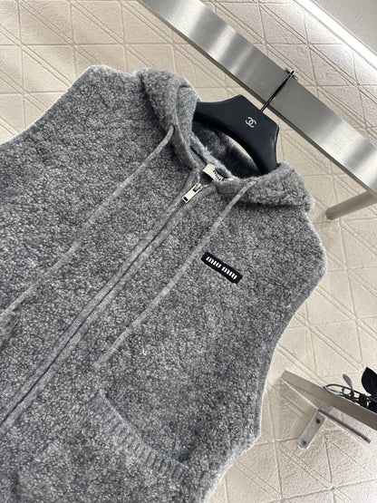 Zipper knitted vest