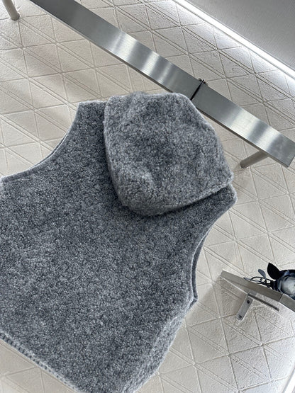 Zipper knitted vest