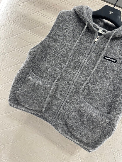 Zipper knitted vest