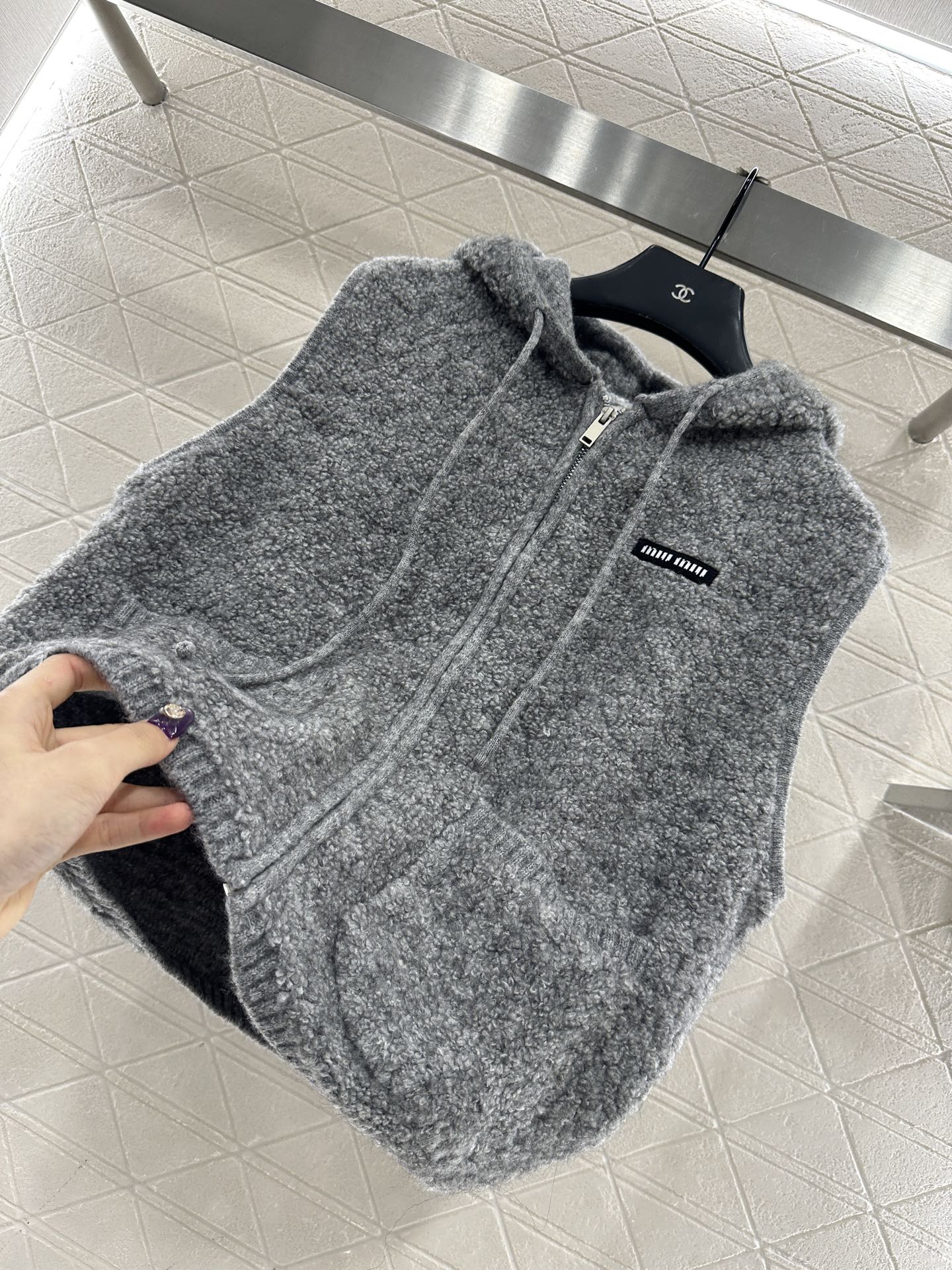Zipper knitted vest