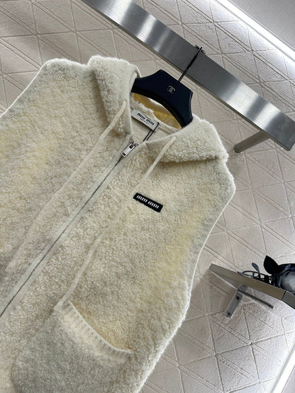 Zipper knitted vest