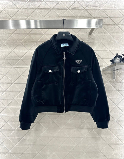 Flip Short Zipper Cotton Jacket