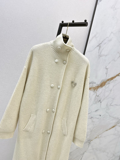 Lazy long knitted coat