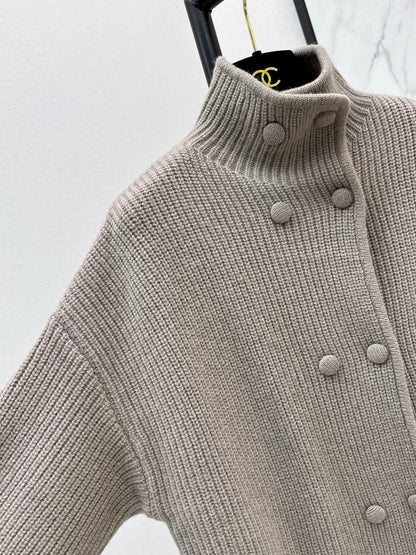 Lazy long knitted coat