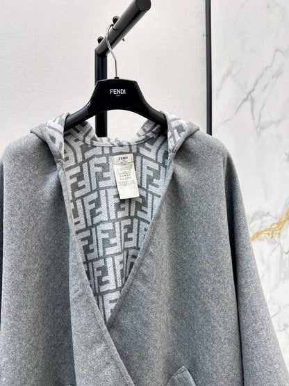 Classic Pattern Wool Cape