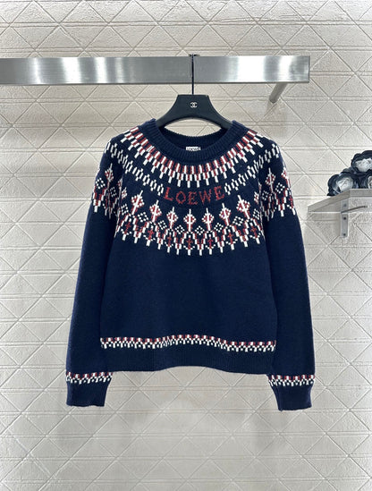Heavy Industry Hook Flower Bead Sweater