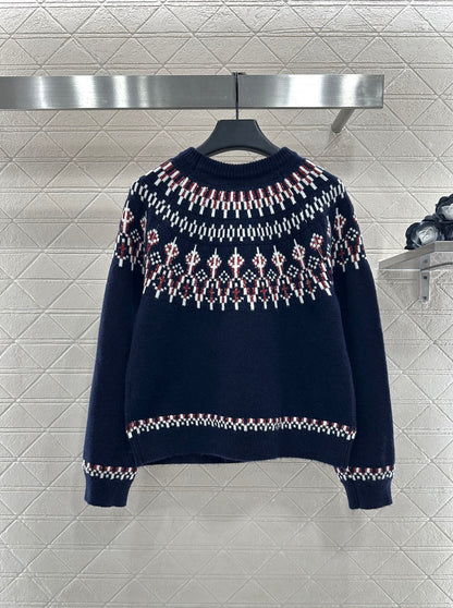 Heavy Industry Hook Flower Bead Sweater