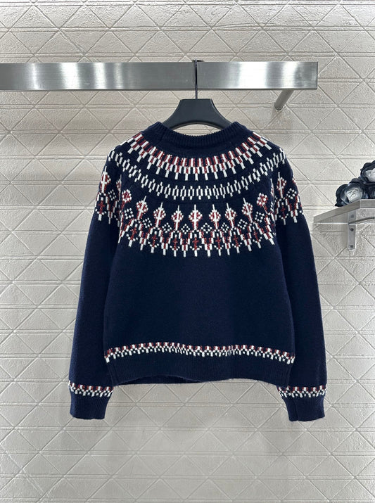 Heavy Industry Hook Flower Bead Sweater