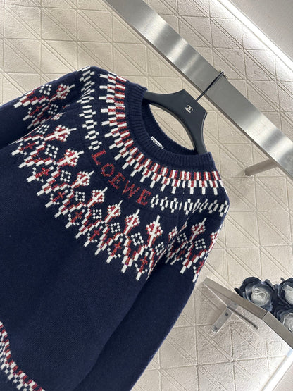 Heavy Industry Hook Flower Bead Sweater