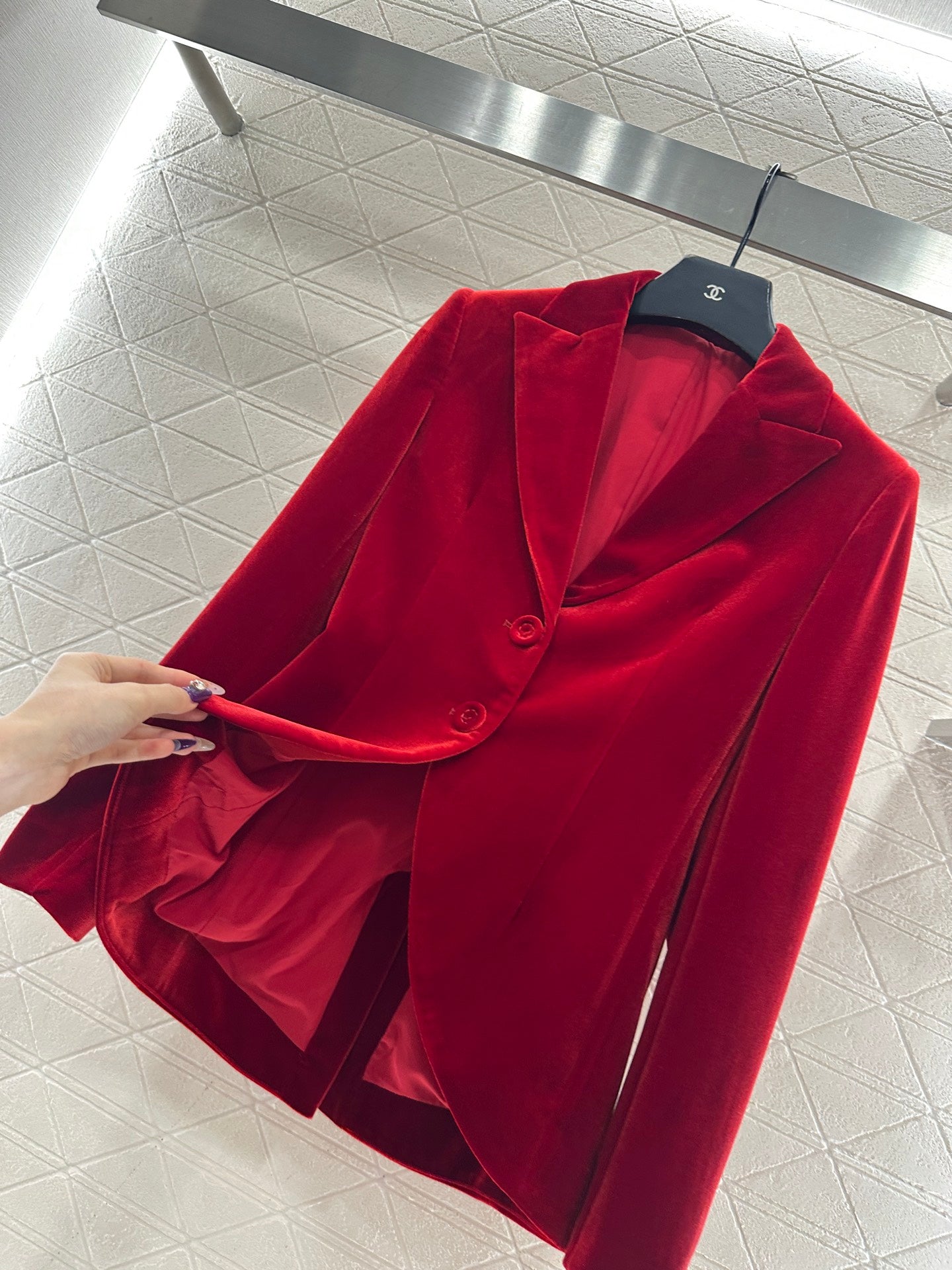 Collar Velvet Set