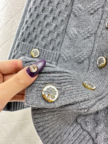Bow knit cardigan