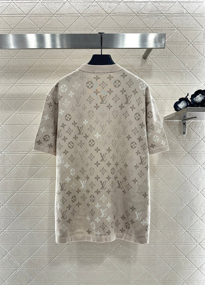 Alphabet Jacquard Knitted Short Sleeve