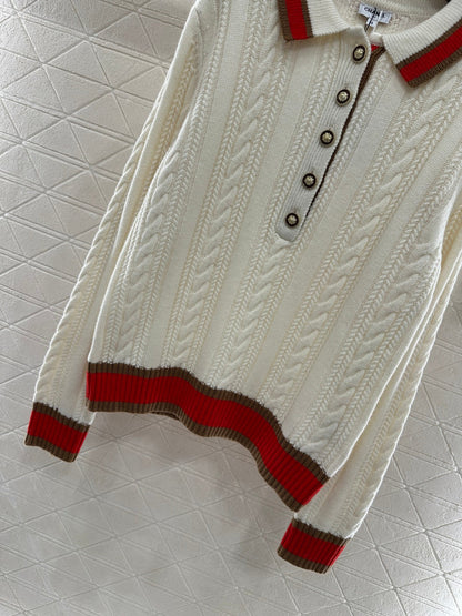 Collar Knitted Top