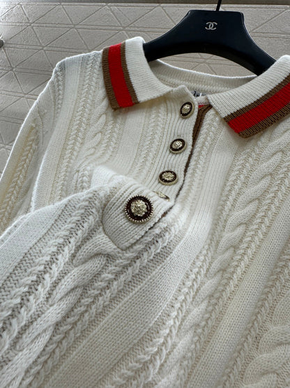 Collar Knitted Top