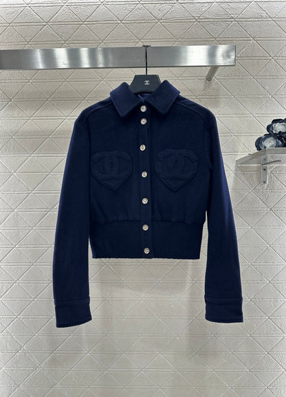 Woolen lapel jacket
