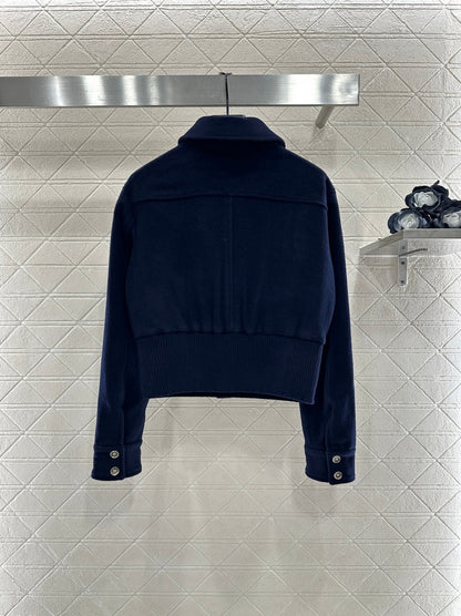 Woolen lapel jacket