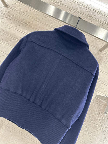 Woolen lapel jacket