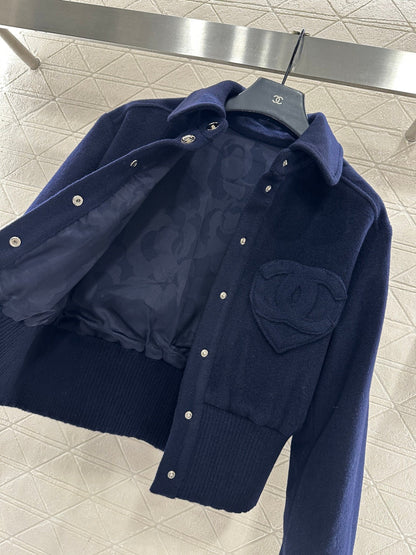 Woolen lapel jacket